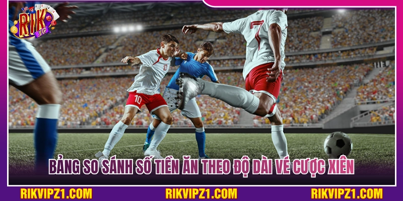 So sánh lợi nhuận thu về theo số lượng kèo xiên 